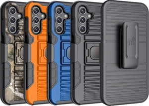 Rugged Case w/ Stand and Belt Clip Holster for Samsung Galaxy A15 / A25 5G Phone - Picture 1 of 41