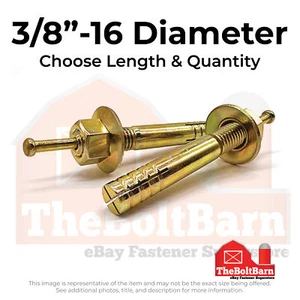 Ancoraggi di espansione azionamento 3/8"-16 pin giallo zinco (lunghezza e quantità a scelta) - Foto 1 di 3