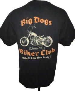VTG Y2K BIG DOGS BIKER CLUB T-SHIRT MOTORCYCLE Men's sz L - Picture 1 of 11