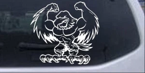 Muscular Bald Eagle Decal Car or Truck Window Laptop Decal Sticker Bird 6X6.5 - Imagen 1 de 16