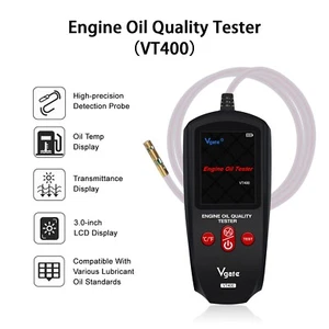 Probador de calidad de aceite de motor Vgate pantalla LED gasolina diésel analizador detector - Imagen 1 de 6