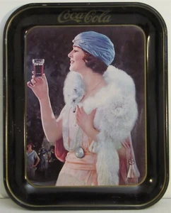 Coca-Cola "Drink Coca-Cola" "Lady With a Glass" Reproduction Tray 1970's - Picture 1 of 2