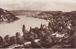 Cartolina antica, Boppard Baudobriga veduta del Reno stazione ferroviaria rotaie - Foto 1 di 1