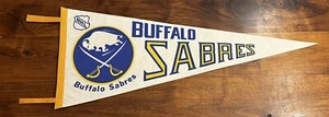 Vintage 1970s NHL Buffalo Sabres Full Size Felt Pennant W/ Tassels EX - Picture 1 of 5