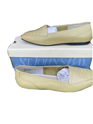 Mocasín estilo Linda St. Johns Bay sin cordones de cuero talla 9,5 Foto 1 de 4