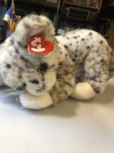 Peluche TY Beanie Buddy Thomas The Snow Leopard 2001 13"" vintage - Imagen 1 de 7