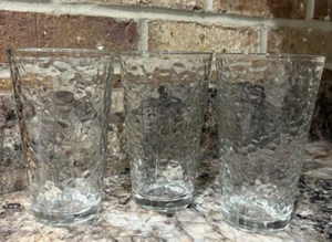 3er Set Libbey Strukturiert 16oz Klarglas Becher Kieselsteinee Effekt Eistee Wasser - Bild 1 von 14