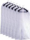 Hanging Garment Bag 24''X40'' White Lightweight Clear Full Zipper Suit Bags (Set