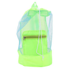 Large Mesh Beach Bag Sand Drawstring Backpack for Boys and Girls - Blue