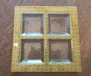 Glass 4 Divided Party Serving Tray - Picture 1 of 10