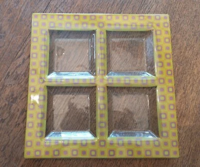 Bandeja para servir fiesta dividida de vidrio 4  Foto 1 de 4