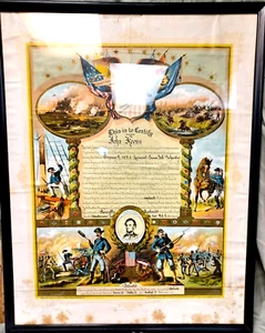 CIVIL WAR SOLDIER Picture CERTIFICATE JOHN KOONS Andersonville PRISONER Survivor - Picture 1 of 17