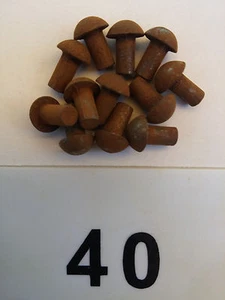 25 Round Head Mild Steel Rivets 5/32"X 5/16" PACK SIZE 25 rivets. - Picture 1 of 3