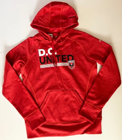 DC United MLS Mens Small Hooded Sweatshirt Sample Hoodie Adidas Cover