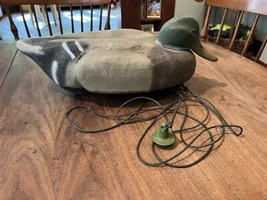 VIntage Mallard Decoy with weight, cork and wood, beautiful - Picture 1 of 5