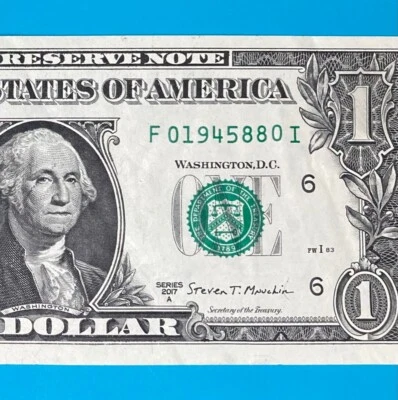 1945 August 8 (F 01945880 I) BIRTHDAY Note $1 One Dollar Bill (_1945 / 8 / 8_) - Image 1 of 4