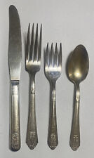 4 Pc Royal Saxony 1935 Silverplate Place Setting Flatware Knife Spoon Forks