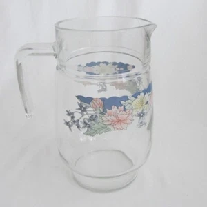 Jarra de vidrio florino Luminarc Arcopal Francia azul floral - Imagen 1 de 7
