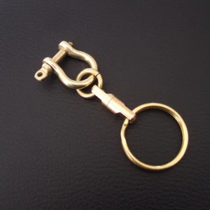 Llavero de latón ojo giratorio conector giratorio anillo ranura arco grilletes  - Imagen 1 de 5