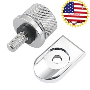 Chrome Rear Fender Seat Bolt Screw Kit Mount Tab Cover For Harley Road King Dyna - Picture 1 of 13