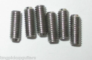 6x Tornillos de gusano de acero inoxidable M3 6mm métrico ES Stratocaster Tele Bridge Sillín - Imagen 1 de 1