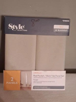Blackout Curtain Panels Taupe New - Image 1 of 4