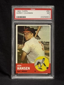 1963 TOPPS BASEBALL CARD #90 RON HANSEN ORIOLES PSA 7 NM - Picture 1 of 2