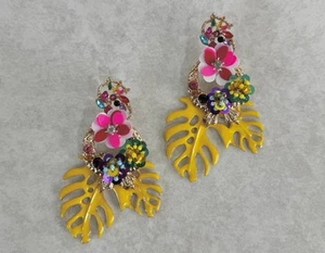 Brand-New Statement, Multicolour Retro Boho Drop Dangle Rhinestones Party Z - Picture 1 of 16