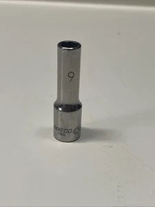 Matco Tools 3/8" Drive 9MM 6PT Deep Chrome Socket BD9M6A USA #8C5 - Foto 1 di 6