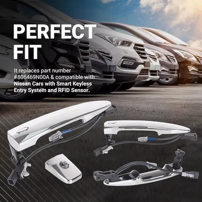 Manija de puerta delantera izquierda para 13-19 Nissan Sentra 09-14 Murano Máxima S, SL, SR, SV Foto 1 de 4