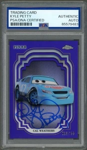 Kyle Petty SIGNED 2024 Topps Disney Cal Weathers Purple /199 Cars Auto PSA Card - Bild 1 von 2