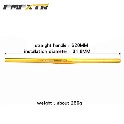 Manillar de bicicleta MTB forma de golondrina manillar elevador plano 6 grados 31,8 mm * 620 mm Foto 1 de 4