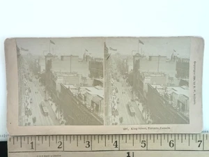 King Street Toronto Ontario Canada Stereoview B.W. Kilburn n. 9387 c1894 RARO - Foto 1 di 2