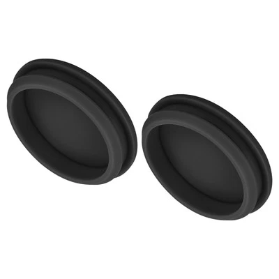 2 tapones de silicona con orificio de bloqueo a presión 52,6 mm ranura estrecha 5 mm negro Foto 1 de 4