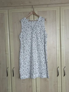 Marks And Spencer Women's White Mix Summer Linen Shift Dress - Ladies Size UK 18 - Picture 1 of 7
