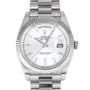 Rolex Day-date 40 228239A Silver/10PB Dial - Picture 1 of 7