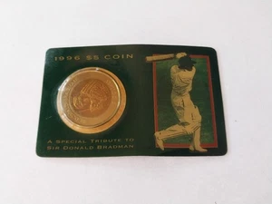 Australia $5 Dollar Coin 1996 Don Bradman coin card READ DESCRIPTION - Picture 1 of 17