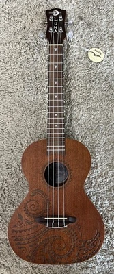 Luna UKE TTN MAH EL Ukelele Acústico Eléctrico Tenor Tatuaje Caoba con Bolsa de Concierto Foto 1 de 4