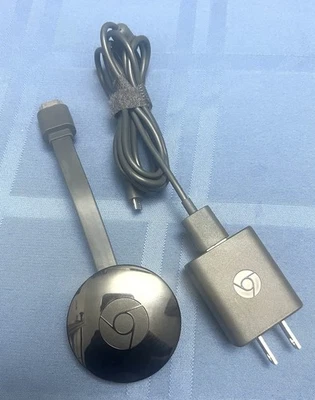 Google Chromecast (2nd Gen) HDMI Wi-Fi Media Streamer Black (NC2-6A5) - Image 1 of 3