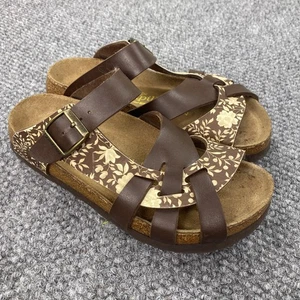 Sandali donna Papillio Birkenstock Pisa taglia 5 stretti marroni floreali sughero - Foto 1 di 10