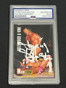STEVE AUSTIN 1995 CARDZ WCW MAIN EVENT SIGNED HANDSIGNIERT ROOKIE CARD PSA/DNA - Bild 1 von 2