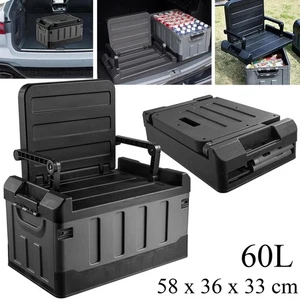 60L Auto Aufbewahrungbox Faltbar Kofferraumtasche Organizer Sitz Schwarz DHL - Bild 1 von 12
