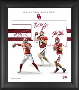 Oklahoma Sooners Framed 15x17 Quarterbacks Franchise Foundations Collage - Picture 1 of 1