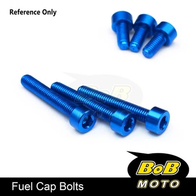 Tornillos de tapa de gasolina CNC AZUL OSCURO para Triumph Street Triple 675 / R 14 15 16 17 Foto 1 de 4