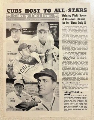 Chicago Cubs News Newsletter June 10 1947 V 12 N 3 Baseball MLB Excellent - Image 1 of 4