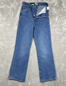 Levi’s Premium Ribcage Bootcut Cropped Jeans Womens 25 (24x27) Stretch High Rise - Picture 1 of 9