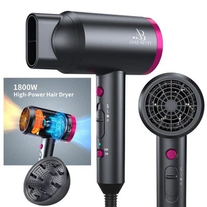 Secadora De Pelo Ionico 1800W Potente Para Mujer Con Difusor Rizos Profesional - Picture 1 of 8