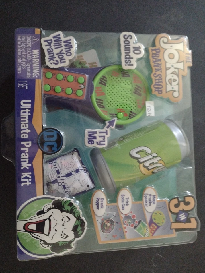 The Joker Prank Shop DC Ultimate Prank Kit, 3 em 1 | 2020 Raro Quente | Novo Na Caixa - Imagem 1 de 1