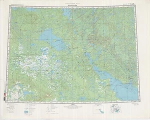 Mapa topográfico militar soviético ruso - NAVAJA AMARILLA (Canadá) 500K, ed. 1980 - Imagen 1 de 4
