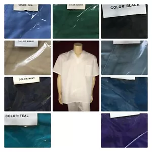 Unisex Medical Nursing Scrub 4XL Men Women 1 Pocket V Neck Top Hospital Uniform - Picture 1 of 16
